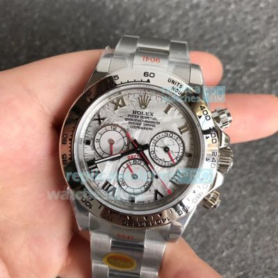 Noob 4130 Daytona Replica Rolex Daytona SS Meteorite Dial Watch 40MM